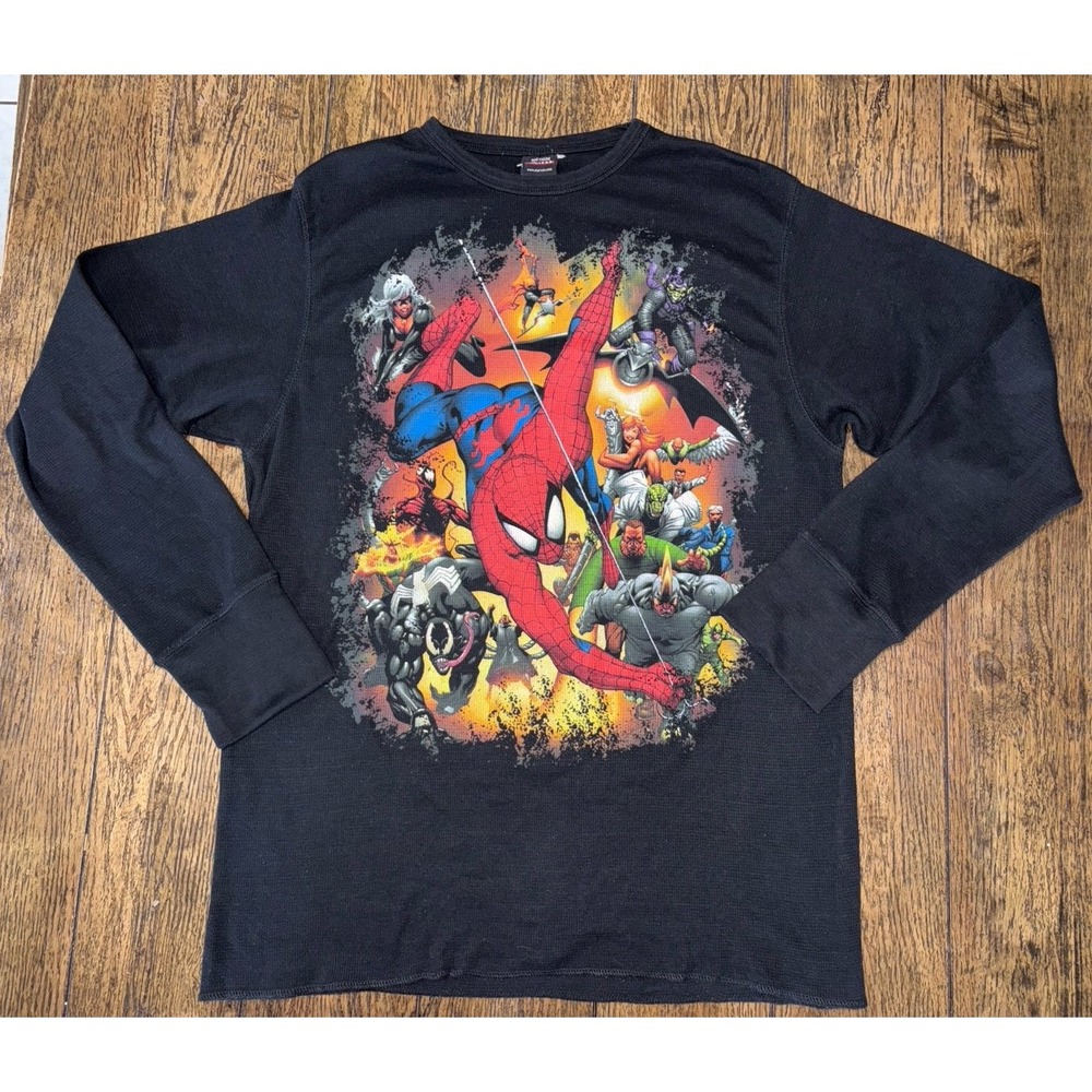 Vintage Spider-Man marvel mad engine thermal long sleeve